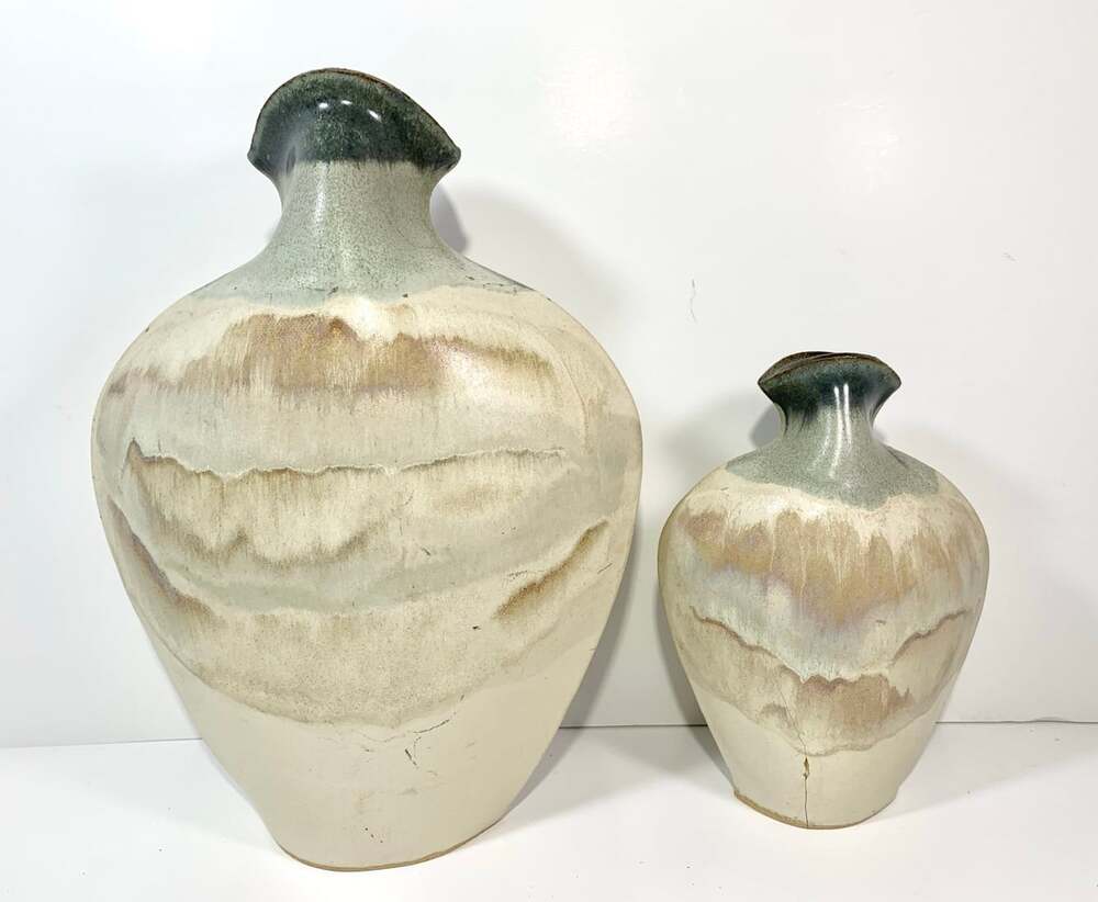 William Hoffman Studio Art Drip Glaze Pottery Vase
